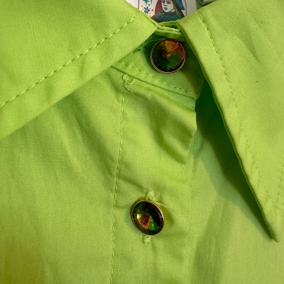 Queen of Sparkles Lime & Rainbow Feather Sleeve Dress - Picture 4 of 7